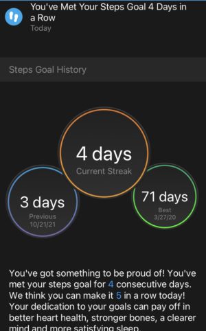 Streaking My Step Goal